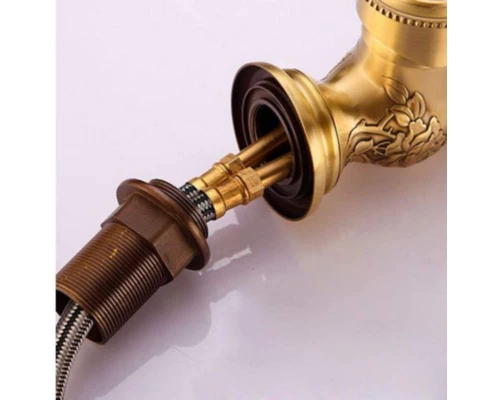 Смеситель Zorg Antic A 305K-BR для кухонной мойки, античная бронза