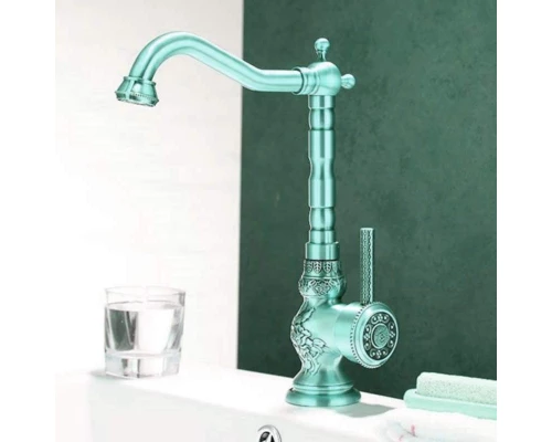 Смеситель Zorg Antic A 305K-SL для кухонной мойки, античное серебро