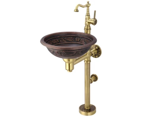 Смеситель Zorg Antic A 310U-BR для раковины, античная бронза