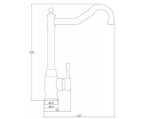 Смеситель для кухни Zorg Steel Hammer, нержавеющая сталь, SH 5208 INOX