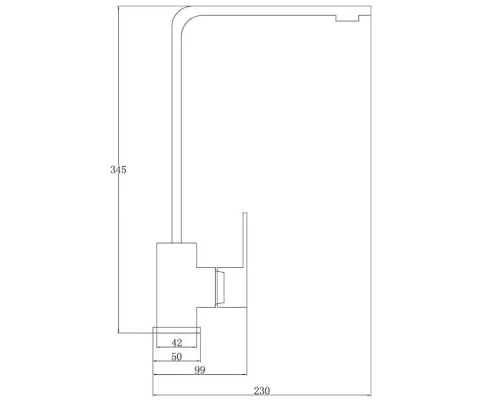 Смеситель для кухни Zorg Steel Hammer, нержавеющая сталь, SH 5104 INOX