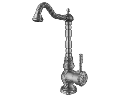 Смеситель Zorg Antic A 305K-SL для кухонной мойки, античное серебро