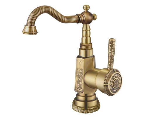 Смеситель Zorg Antic A 310U-BR для раковины, античная бронза