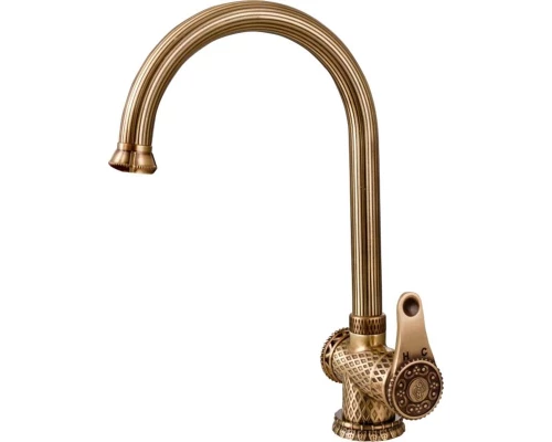 Смеситель Zorg Antic A 407K-BR для кухонной мойки, античная бронза