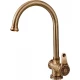 Смеситель Zorg Antic A 407K-BR для кухонной мойки, античная бронза