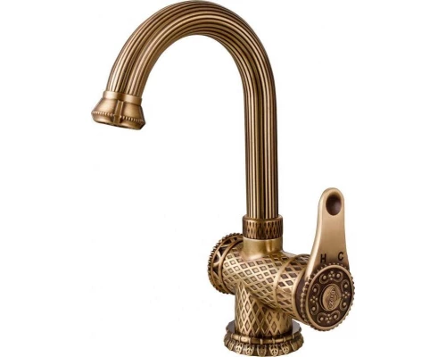Смеситель Zorg Antic A 411U-BR для раковины, античная бронза