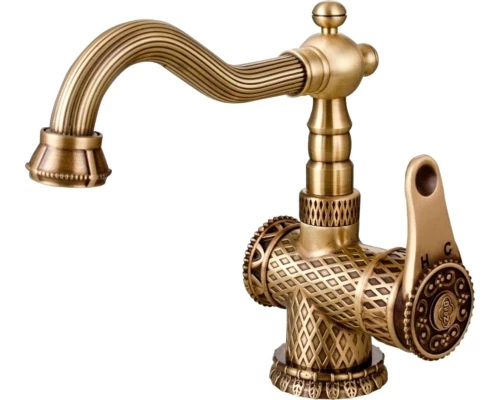 Смеситель Zorg Antic A 413U-BR для раковины, античная бронза