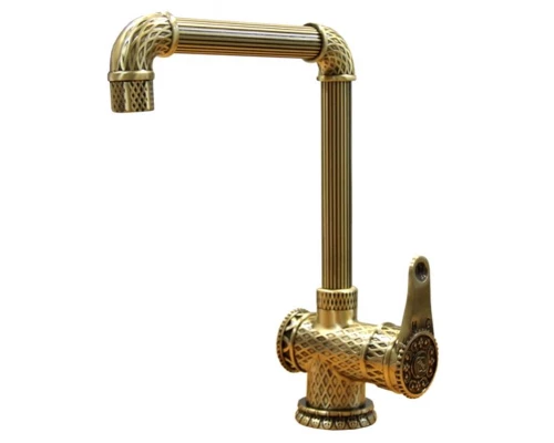 Смеситель Zorg Antic A 418 K-BR LOFT для кухонной мойки, античная бронза