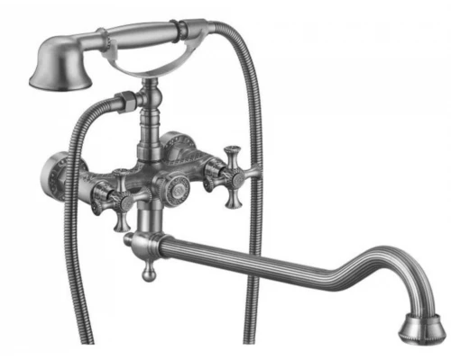 Смеситель Zorg Antic A 7001WDN-SL для ванны, античное серебро