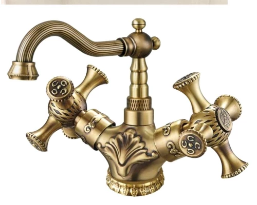 Смеситель Zorg Antic A 7009U-BR для раковины, античная бронза