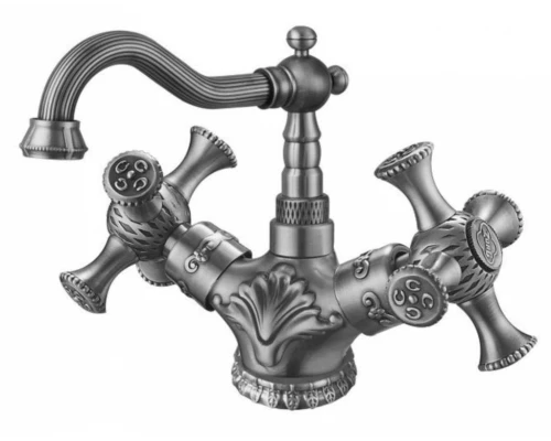 Смеситель Zorg Antic A 7009U-SL для раковины, античное серебро