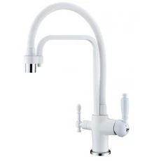 Смеситель Zorg Clean Water ZR 342-8 YF WHITE для кухни под фильтр, белый