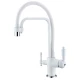 Смеситель Zorg Clean Water ZR 342-8 YF WHITE для кухни под фильтр, белый