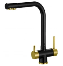 Смеситель Zorg Clean Water ZR 348 YF BLACK BRONZE для кухни под фильтр, черный/бронза