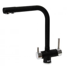 Смеситель Zorg Clean Water ZR 348 YF ХРОМ ЧЕР МЕТАЛ для кухни под фильтр, хром/черный металлик