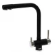 Смеситель Zorg Clean Water ZR 348 YF ХРОМ ЧЕР МЕТАЛ для кухни под фильтр, хром/черный металлик