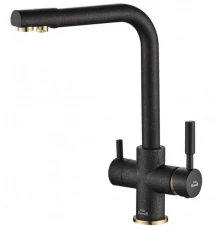 Смеситель Zorg Steel Hammer SH 552 BLACK BR для кухни под фильтр, черный металлик/бронза