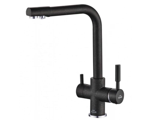 Смеситель Zorg Steel Hammer SH 552 BLACK CR для кухни под фильтр, черный металлик/хром