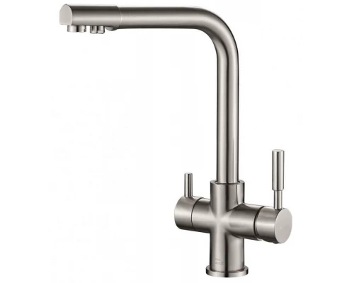 Смеситель Zorg Steel Hammer SH 552 SATIN для кухни под фильтр, матовая нержавеющая сталь