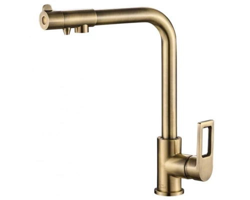 Смеситель Zorg Steel Hammer SH 572 BRONZE для кухни под фильтр, бронза