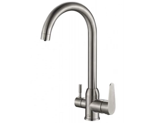 Смеситель Zorg Steel Hammer SH 723 INOX для кухни под фильтр, нержавеющая сталь