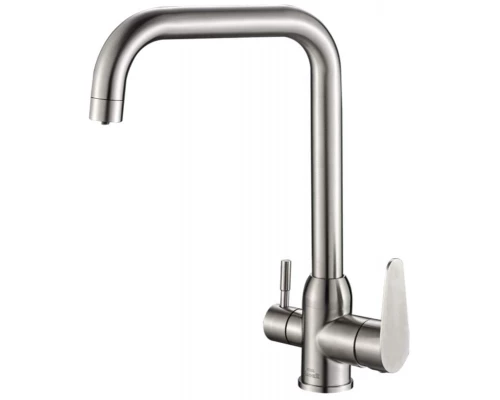 Смеситель Zorg Steel Hammer SH 725 INOX для кухни под фильтр, нержавеющая сталь