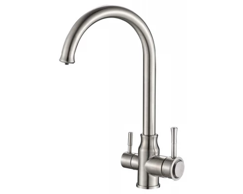 Смеситель Zorg Steel Hammer SH 763 INOX для кухни под фильтр, нержавеющая сталь