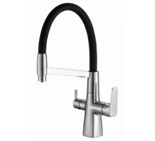 Смеситель Zorg Steel Hammer SH 818-6 SATIN для кухни под фильтр, сатин/черный