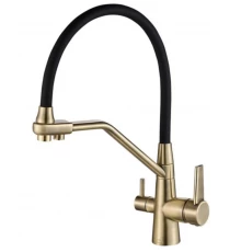 Смеситель Zorg Steel Hammer SH 903-6 BRONZE для кухни под фильтр, бронза/черный