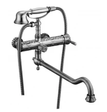 Смеситель для ванны Zorg Antic A 101WDN-SL, античное серебро