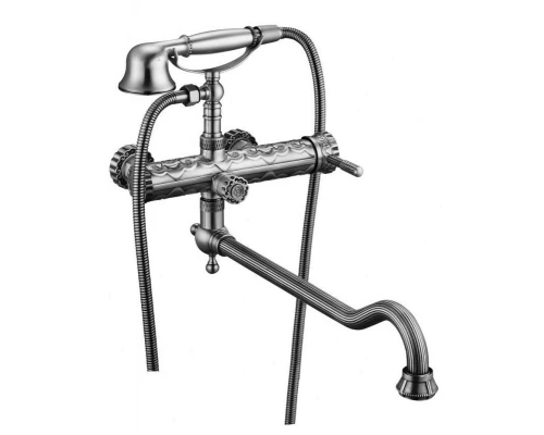 Смеситель для ванны Zorg Antic A 101WDN-SL, античное серебро