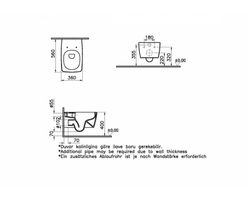 Инсталляция Vitra  с унитазом Vitra Metropole 9820B003-7201, сиденье тонкое микролифт, кнопка матовый хром, комплект