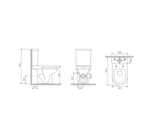 Напольный унитаз Am.Pm Spirit C708600WH FlashClean V2.0, безободковый