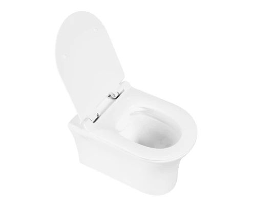 Подвесной унитаз BelBagno Ancona безободковый, белый, BB1224CHR-SM