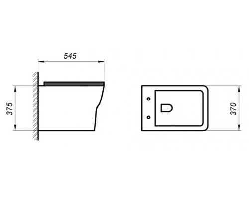 Подвесной безободковый унитаз BelBagno Romano, белый, BB248CHR-SM