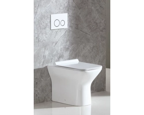 Приставной безободковый унитаз BelBagno Romano, белый, P-trap BB248CBR