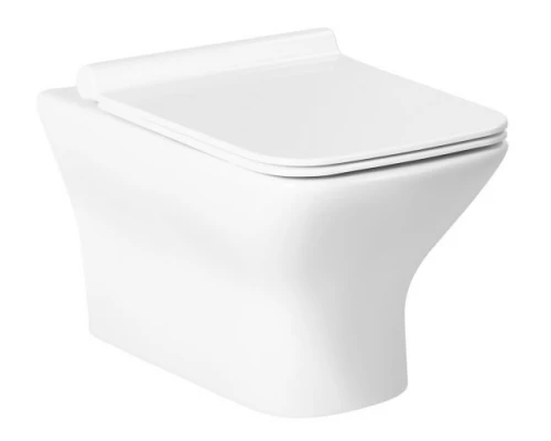 Подвесной безободковый унитаз BelBagno Romano, белый, BB248CHR-SM