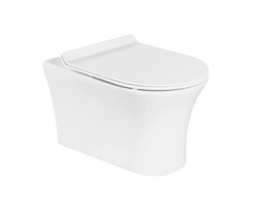 Подвесной унитаз BelBagno Ancona безободковый, белый, BB1224CHR-SM