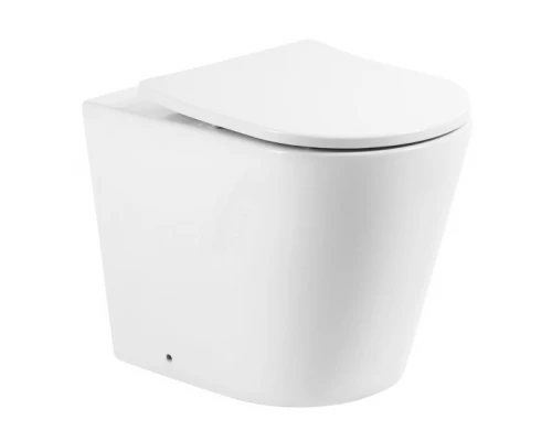 Приставной безободковый унитаз (чаша) BelBagno Flay-R, белый, P-trap BB1003CBR