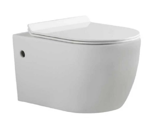 Подвесной безободковый унитаз Bravat Gina C21172UW-ENG сиденье с микролифтом, белый