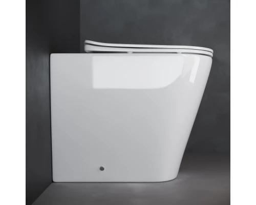 Приставной унитаз Ceramica Nova Highlight Rimless CN1812, безободковый, крышка с микролифтом