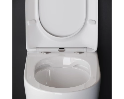 Приставной унитаз Ceramica Nova Highlight Rimless CN1812, безободковый, крышка с микролифтом