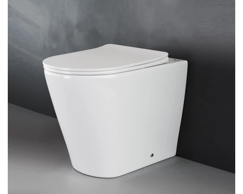 Приставной унитаз Ceramica Nova Highlight Rimless CN1812, безободковый, крышка с микролифтом