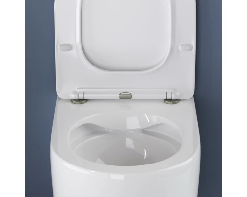 Подвесной безободковый унитаз Ceramica Nova Moments Rimless, крышка микролифт, CN3003