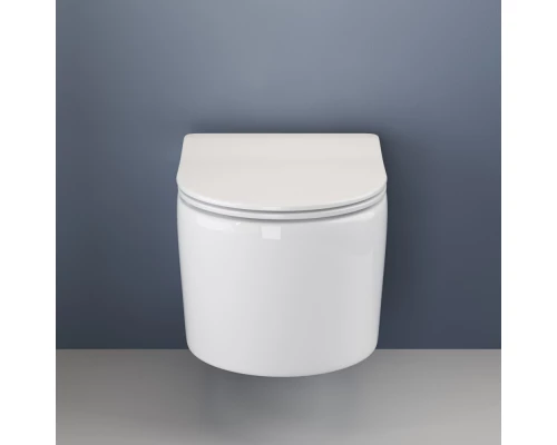 Подвесной безободковый унитаз Ceramica Nova Moments Rimless, крышка микролифт, CN3003