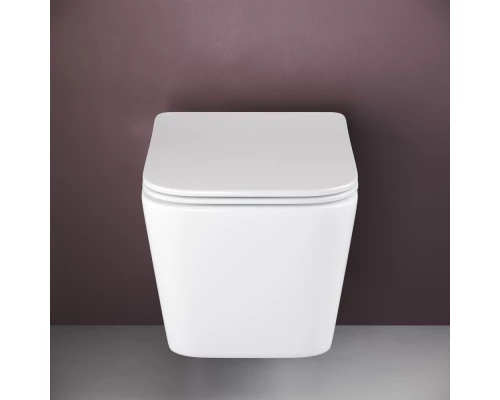 Подвесной безободковый унитаз Ceramica Nova Metric Rimless, крышка микролифт, CN3007