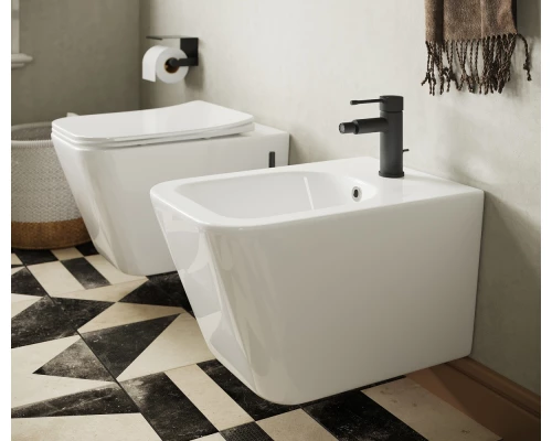 Подвесной безободковый унитаз Ceramica Nova Metric Rimless, крышка микролифт, CN3007