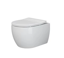 Подвесной безободковый унитаз Ceramica Nova Play Rimless, крышка микролифт, CN3001