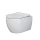 Подвесной безободковый унитаз Ceramica Nova Play Rimless, крышка микролифт, CN3001