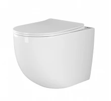 Приставной унитаз Ceramica Nova Mia Rimless CN1810, безободковый, крышка с микролифтом